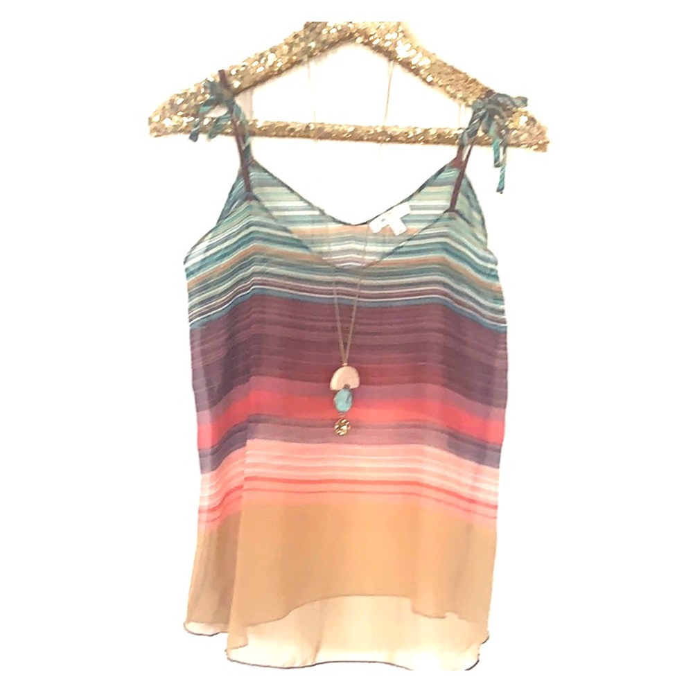 Buckle Love Fire Sheer & Flowy Spaghetti Strap Top
